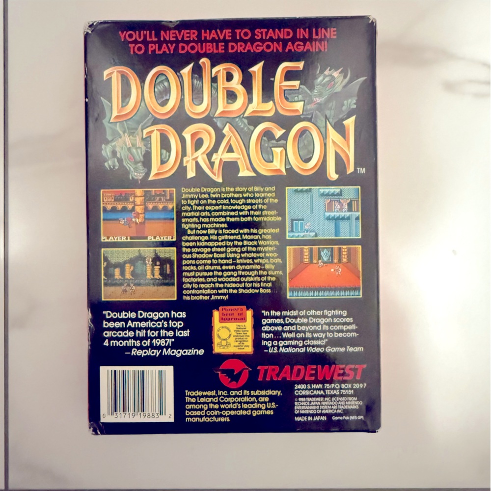 Double Dragon Tradewest Nintendo NES Game - Picture 2 of 7